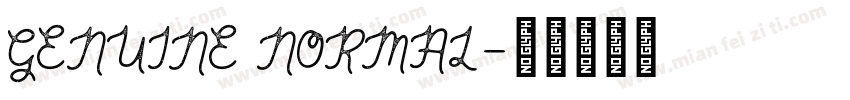 GENUINE NORMAL字体转换